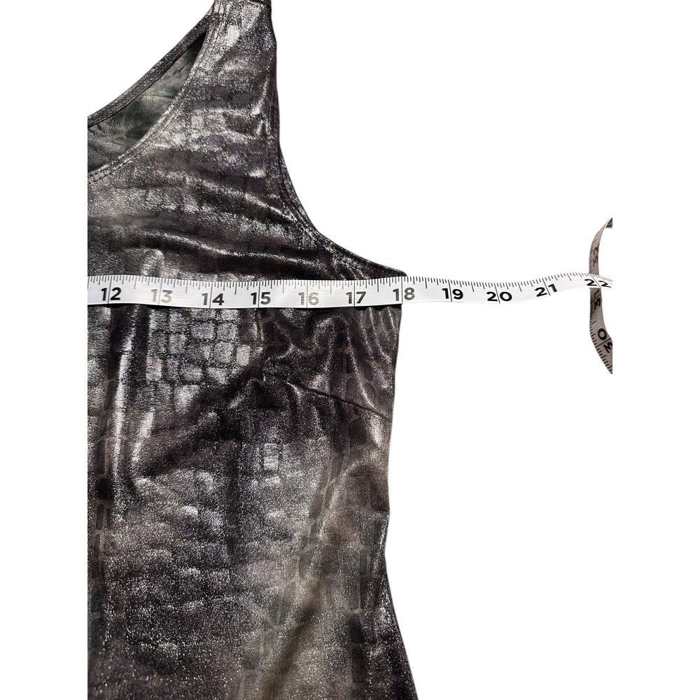 Chico's Gray Metallic Sleeveless Blouse Size 1 Size Medium - Picture 5 of 5
